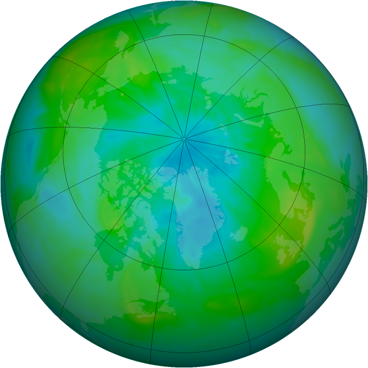 Arctic ozone map for 18 August 2014
